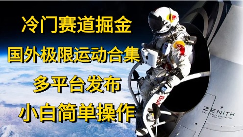 冷门赛道掘金,国外极限运动视频合集,多平台发布,小白简单操作Windows-安卓-Mac-ios-实用-破解-软件-资源-教程-分享-资源鱼