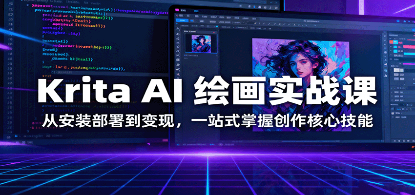 图片[1]客创社区-专注互联网轻资产资源整合与分享Krita AI 绘画实战课：从安装部署到变现，一站式掌握创作核心技能客创社区-专注互联网轻资产资源整合与分享客创社区-专注互联网轻资产资源整合与分享