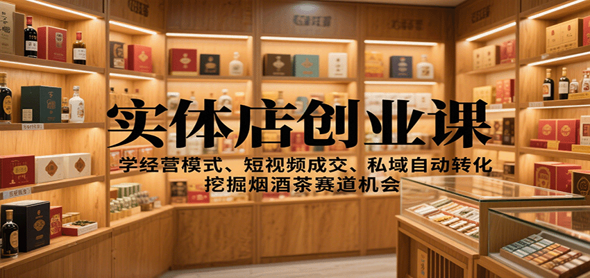 图片[1]客创社区-专注互联网轻资产资源整合与分享实体店创业课：学经营模式、短视频成交、私域自动转化，挖掘烟酒茶赛道机会客创社区-专注互联网轻资产资源整合与分享客创社区-专注互联网轻资产资源整合与分享