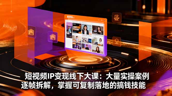 短视频IP变现线下大课:大量实操案例逐帧拆解,掌握可复制落地的搞钱技能Windows-安卓-Mac-ios-实用-破解-软件-资源-教程-分享-资源鱼