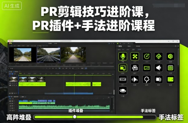 PR剪辑技巧进阶课,PR插件+手法进阶课程Windows-安卓-Mac-ios-实用-破解-软件-资源-教程-分享-资源鱼