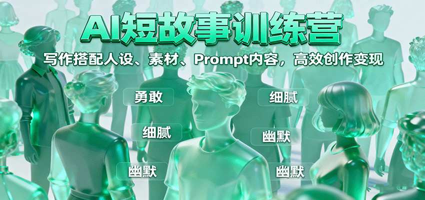 图片[1]客创社区-专注互联网轻资产资源整合与分享AI短故事训练营：写作搭配人设、素材、Prompt内容，高效创作变现客创社区-专注互联网轻资产资源整合与分享客创社区-专注互联网轻资产资源整合与分享