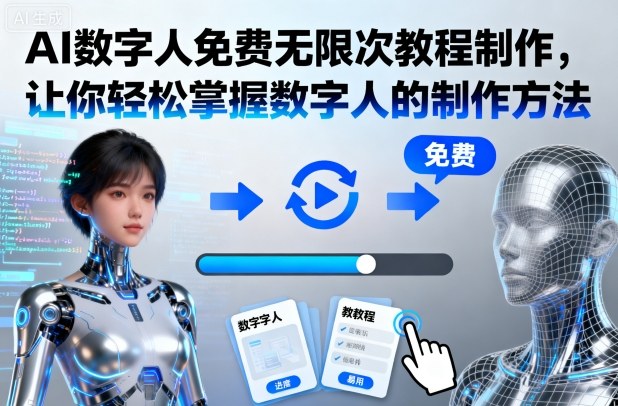 AI数字人免费无限次教程制作,让你轻松掌握数字人的制作方法Windows-安卓-Mac-ios-实用-破解-软件-资源-教程-分享-资源鱼