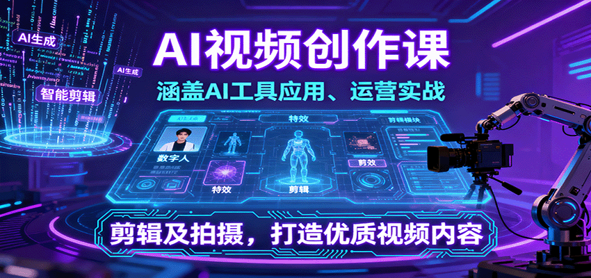 图片[1]客创社区-专注互联网轻资产资源整合与分享AI视频创作课，涵盖AI工具应用、运营实战、剪辑及拍摄，打造优质视频内容客创社区-专注互联网轻资产资源整合与分享客创社区-专注互联网轻资产资源整合与分享