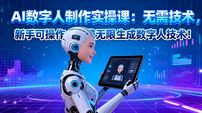 AI数字人制作实操课:无需技术,新手可操作,免费无限生成数字人技术!Windows-安卓-Mac-ios-实用-破解-软件-资源-教程-分享-资源鱼