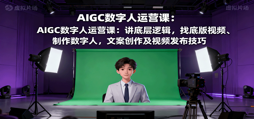 图片[1]客创社区-专注互联网轻资产资源整合与分享AIGC数字人运营课：讲底层逻辑，找底版视频、制作数字人，文案创作及视频发布技巧客创社区-专注互联网轻资产资源整合与分享客创社区-专注互联网轻资产资源整合与分享