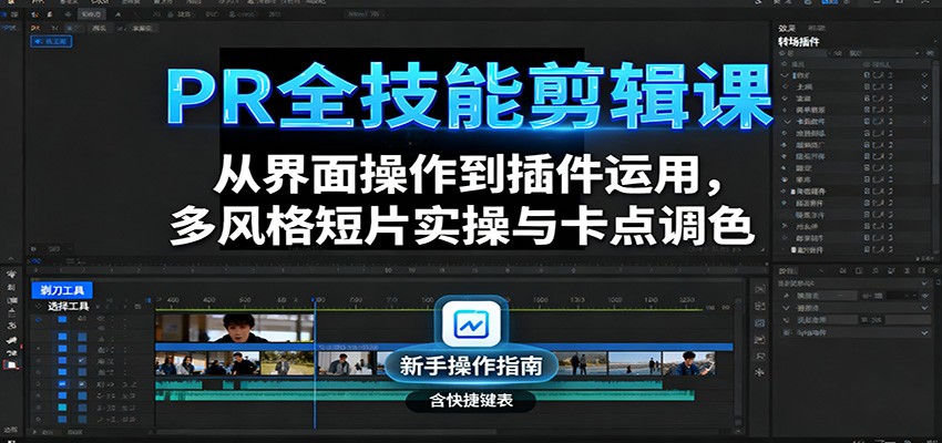 图片[1]客创社区-专注互联网轻资产资源整合与分享PR全技能剪辑课：从界面操作到插件运用，多风格短片实操与卡点调色客创社区-专注互联网轻资产资源整合与分享客创社区-专注互联网轻资产资源整合与分享