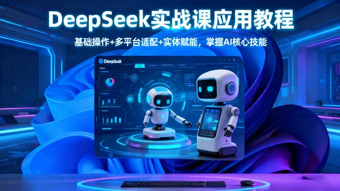 DeepSeek实战课应用教程、基础操作+多平台适配+实体赋能,掌握AI核心技能Windows-安卓-Mac-ios-实用-破解-软件-资源-教程-分享-资源鱼
